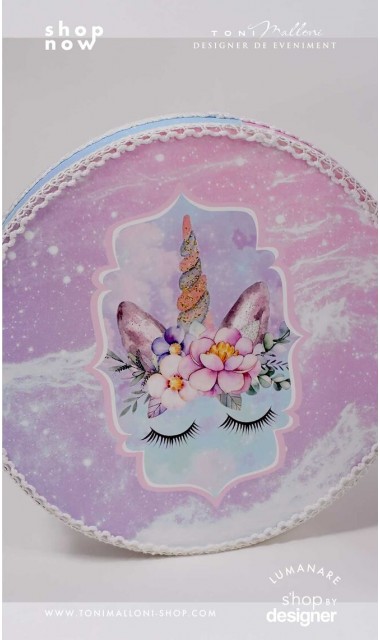 Trusou pentru fetite cu unicorn roz si turcoaz Unicorn roz bleu 4